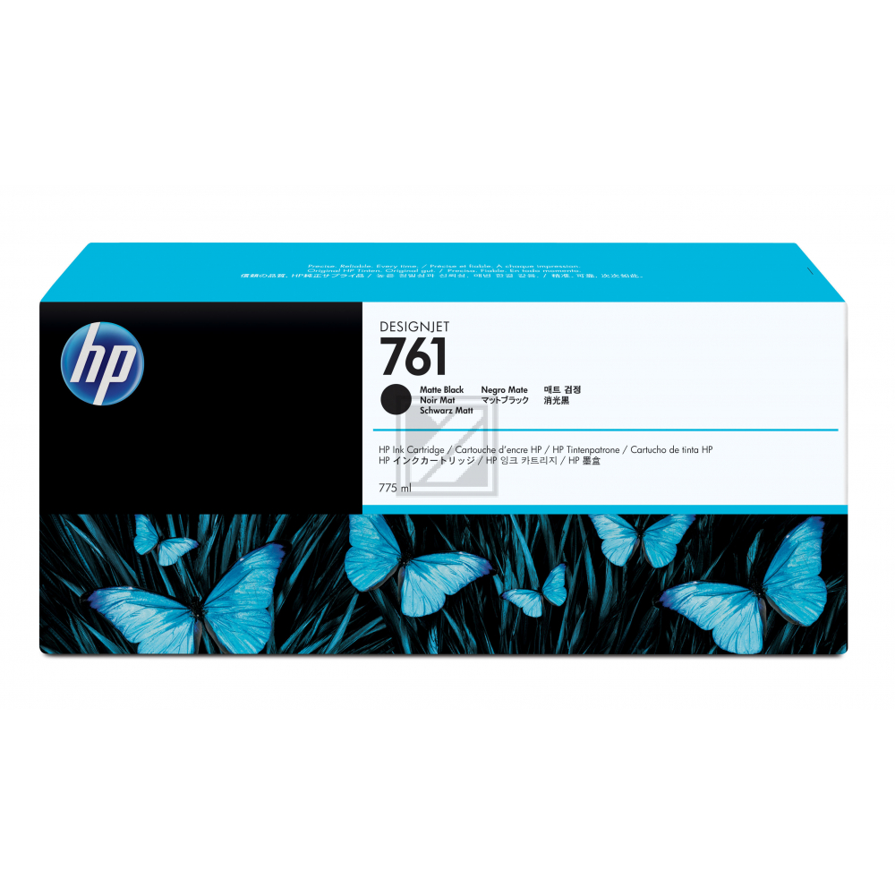 CM997A // 761 / schwarz / original HP Tintenpatrone schwarz matt / CM997A / 775.00 ml