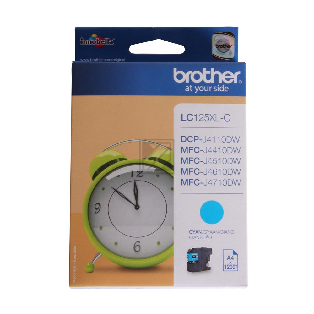LC125XLC / cyan / original BROTHER Tintenpatrone cyan / LC125XLC / 1200 S. / 8.00 ml