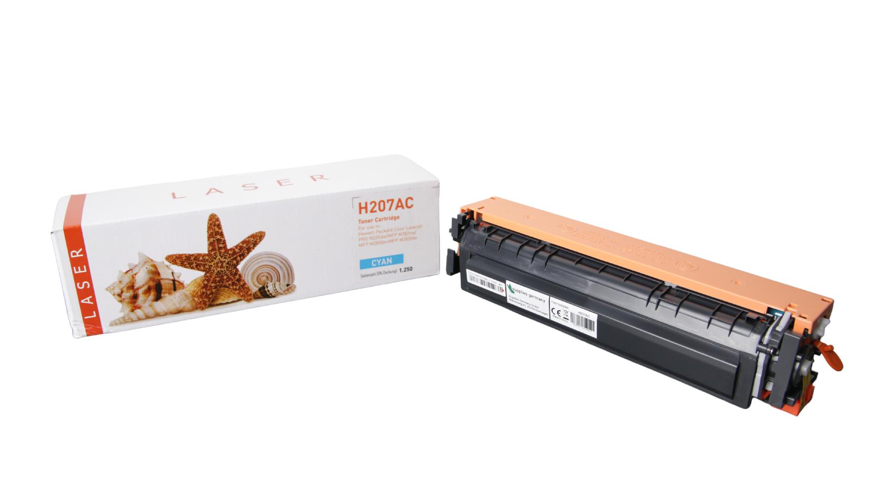 Alternativ Toner Cyan für HP / W2211A / 1.250 Seiten