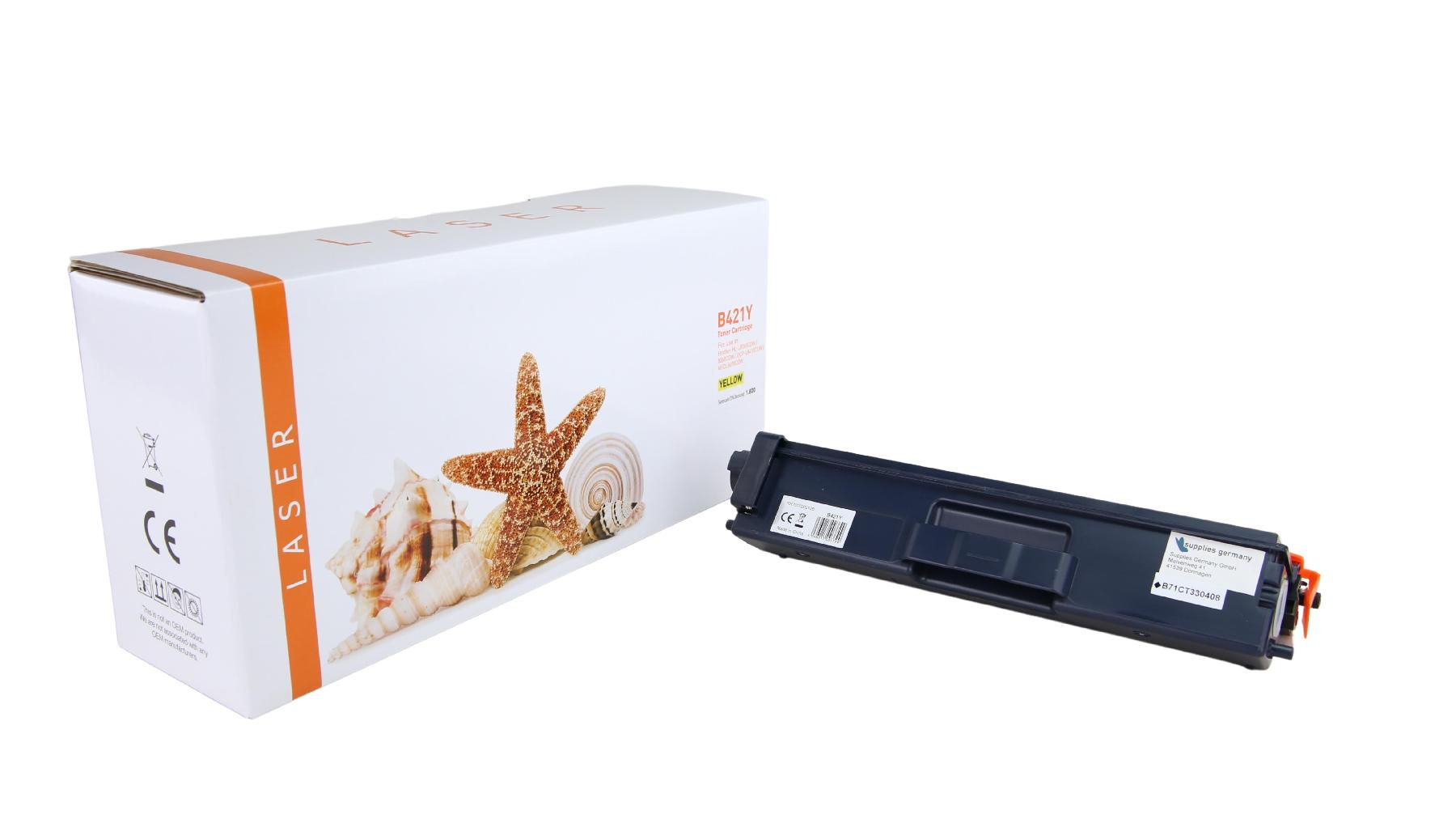 Alternativ Toner Yellow für Brother / TONTN421Y  / 1.800 Seiten
