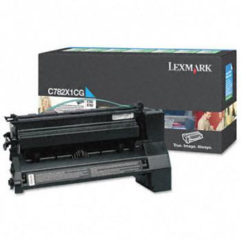 C782X1CG / cyan / original LEXMARK Toner cyan / C782X1CG / 15000 S.