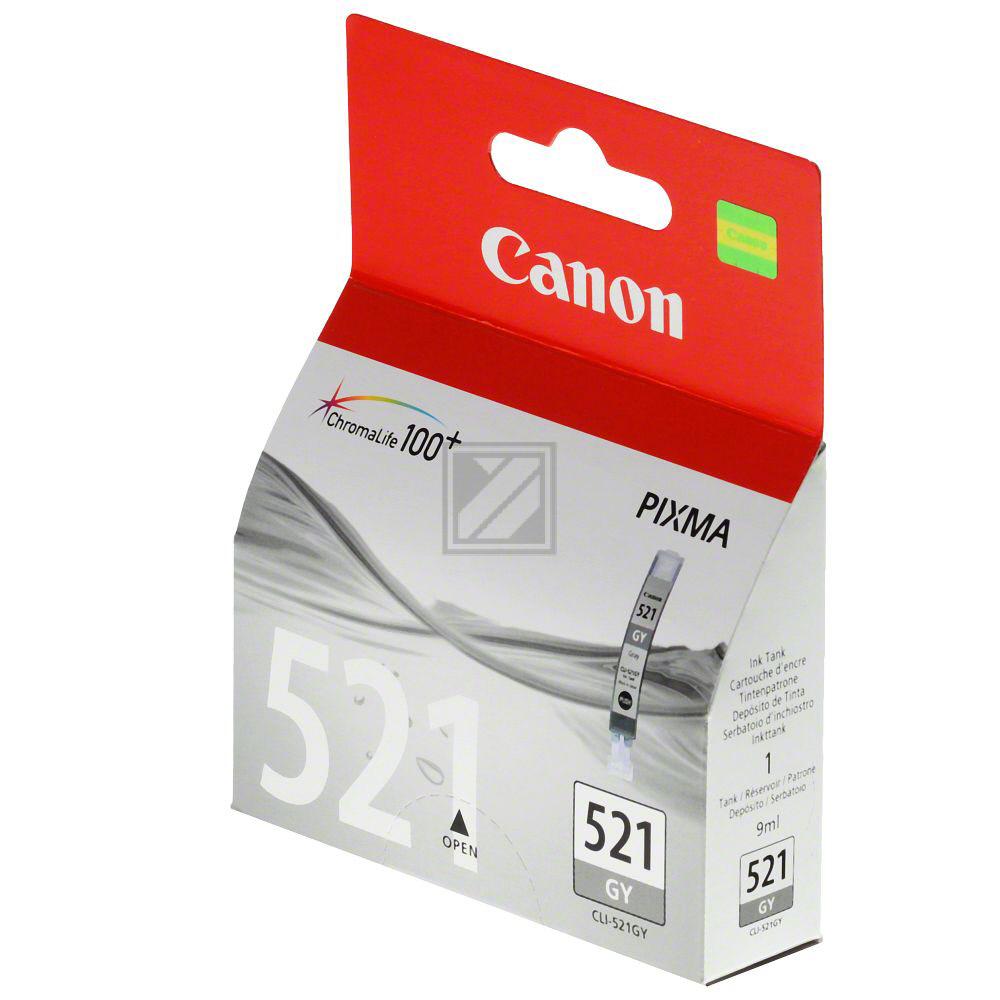 2937B001 // CLI521GY / original CANON Tintenpatrone grau / 2937B001 / 1370 S. / 9.00 ml