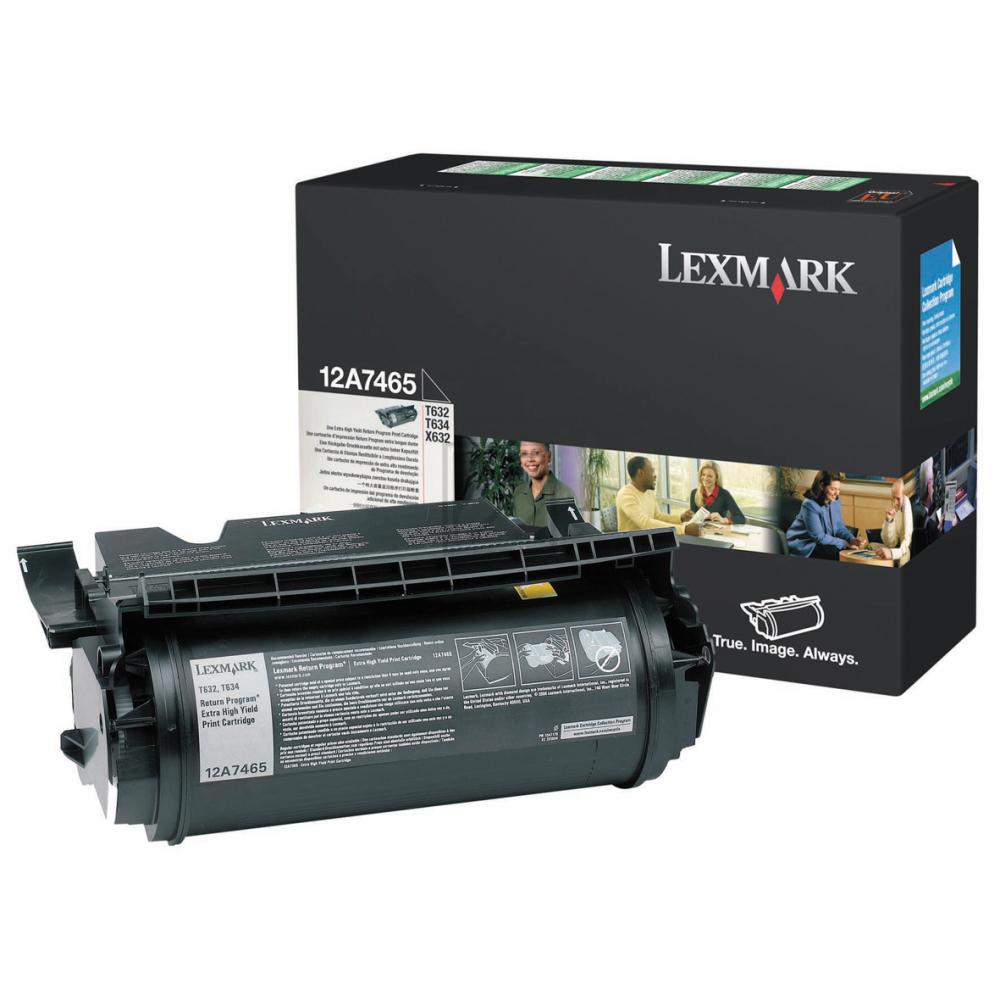 12A7465 / schwarz / original LEXMARK Toner schwarz / 12A7465 / 32000 S.