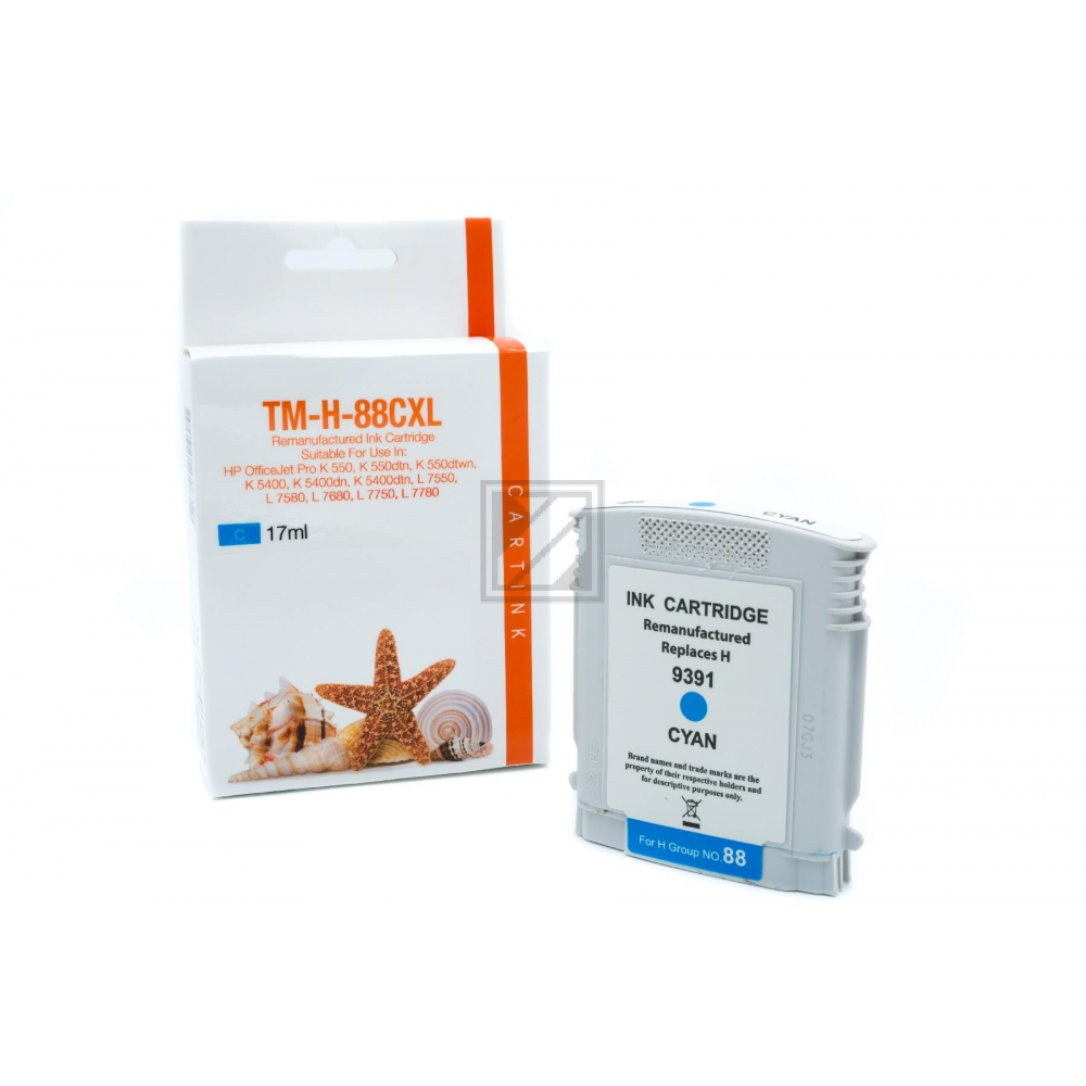 Refill Tinte Cyan für HP / C9391A / 17ml