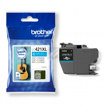 LC421XLC / original BROTHER Tintenpatrone cyan / LC421XLC / 500 S.