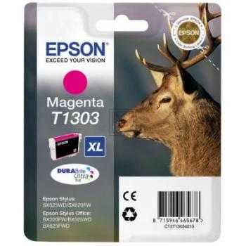 C13T13034012 // T1303 / magenta / original EPSON Tintenpatrone magenta / C13T13034012 / 600 S. / 10.10 ml