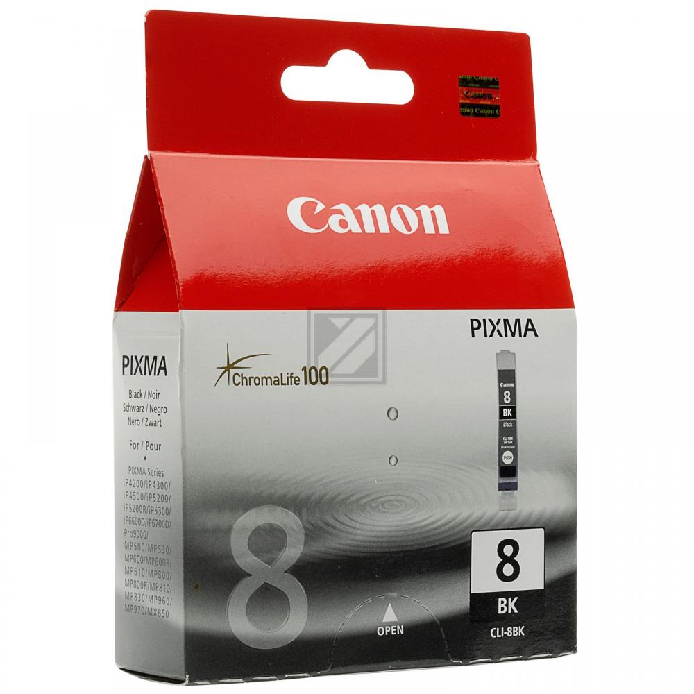 0620B001 // CLI8BK / schwarz / original CANON Tintenpatrone schwarz / 0620B001 / 400 S. / 13.00 ml