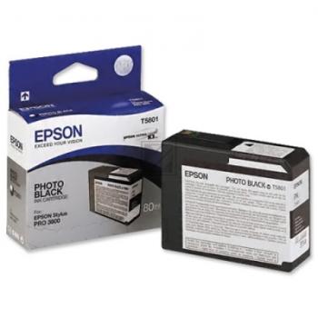 C13T580100 // T5801 / schwarz / original EPSON Tintenpatrone schwarz / C13T580100 / 80.00 ml