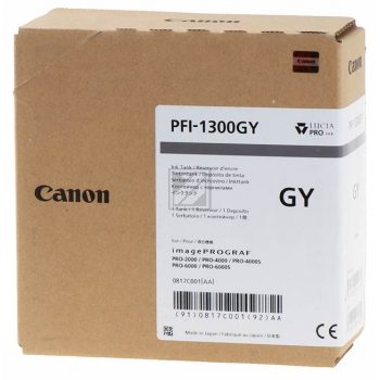 0817C001 // PFI1300GY / original CANON Tintenpatrone grau / 0817C001 / 330.00 ml