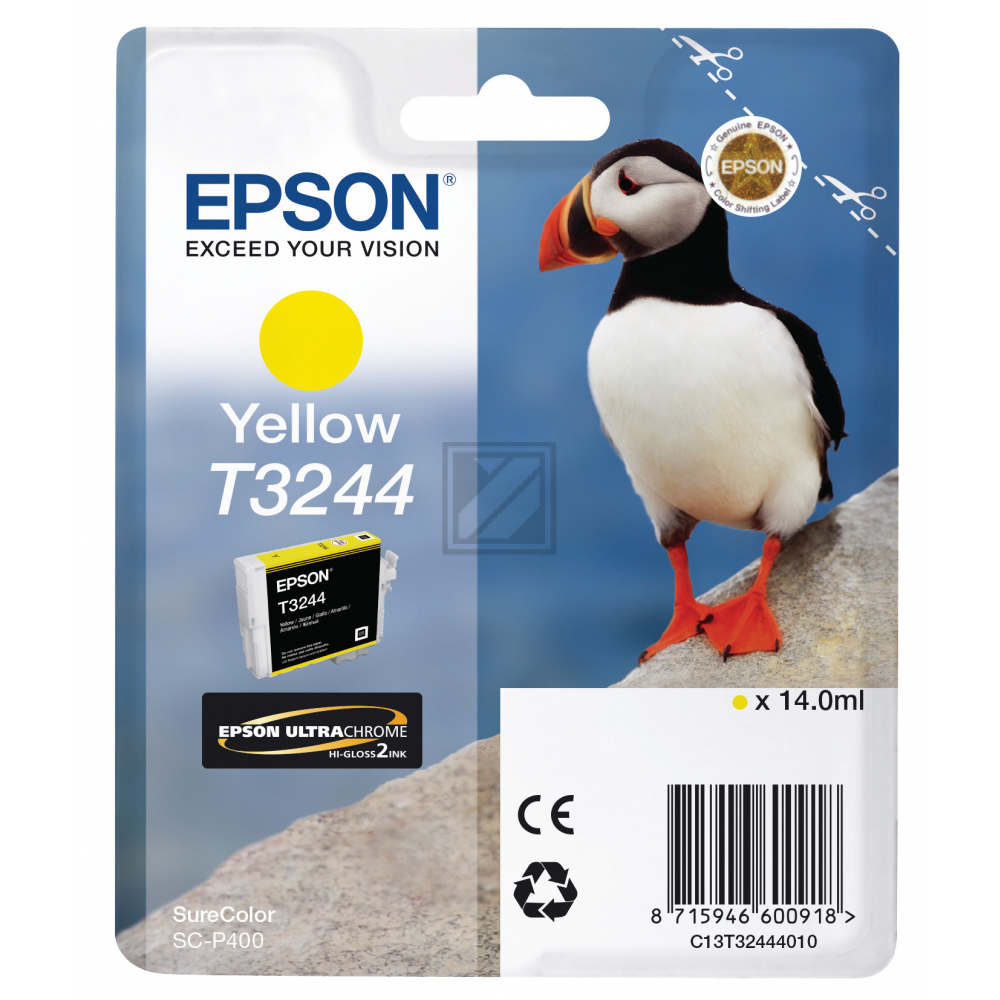T3244Y Original Tinte Yellow für Epson / C13T32444010 / 14ml
