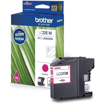LC22EM / magenta / original BROTHER Tintenpatrone magenta / LC22EM / 1200 S. / 11.80 ml
