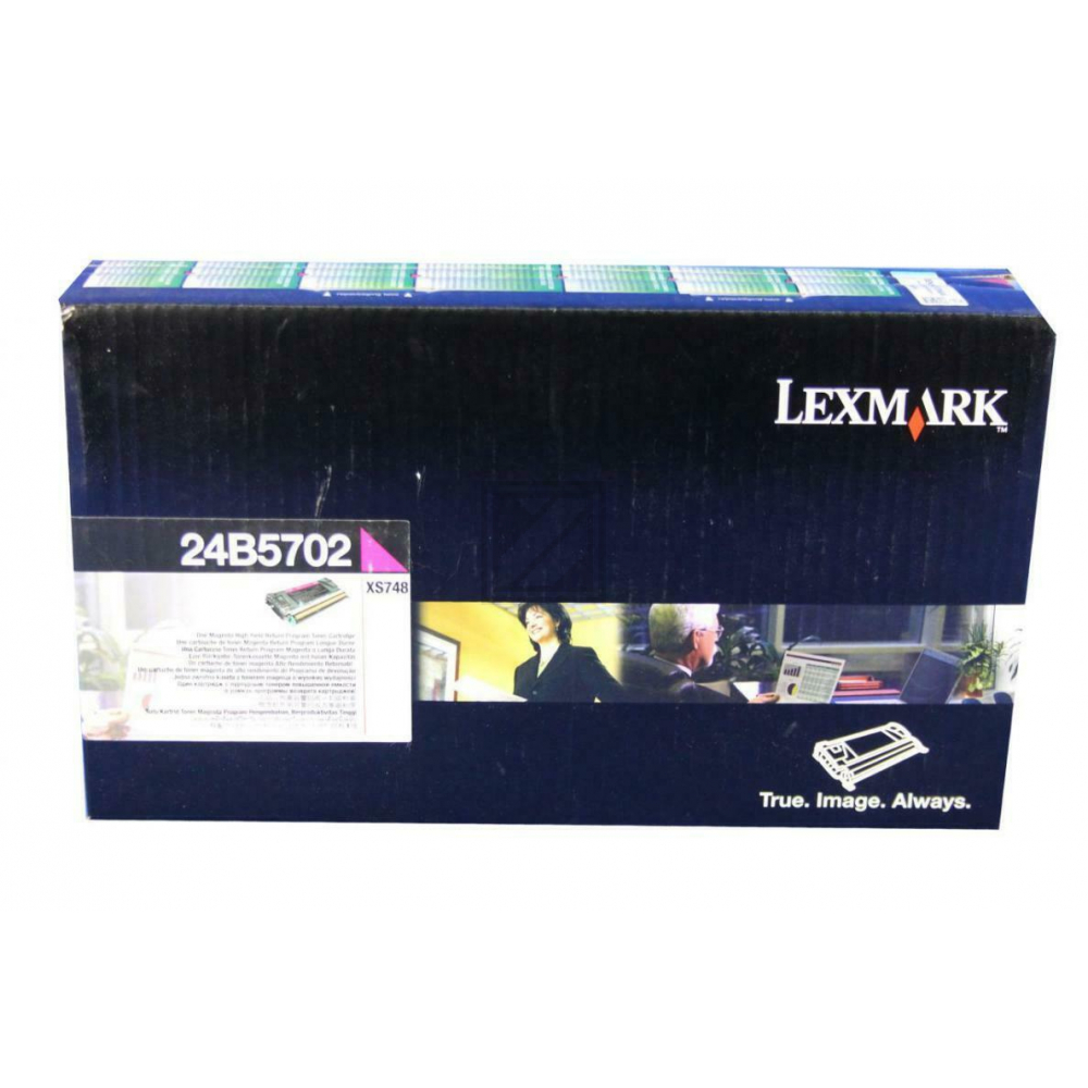 LEXMARK XS748de Toner magenta 10.000 Seiten return / 24B5702