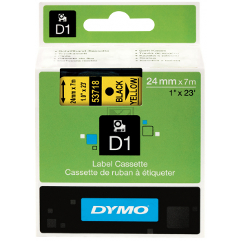53718 // S0720980 / schwarz / original DYMO DirectLabelEtiketten / 53718