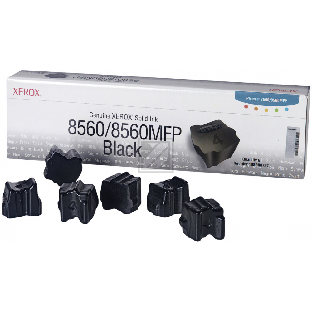 108R00727 / schwarz / original XEROX Festtinte in ColorStix / 108R00727 / 6800 S.