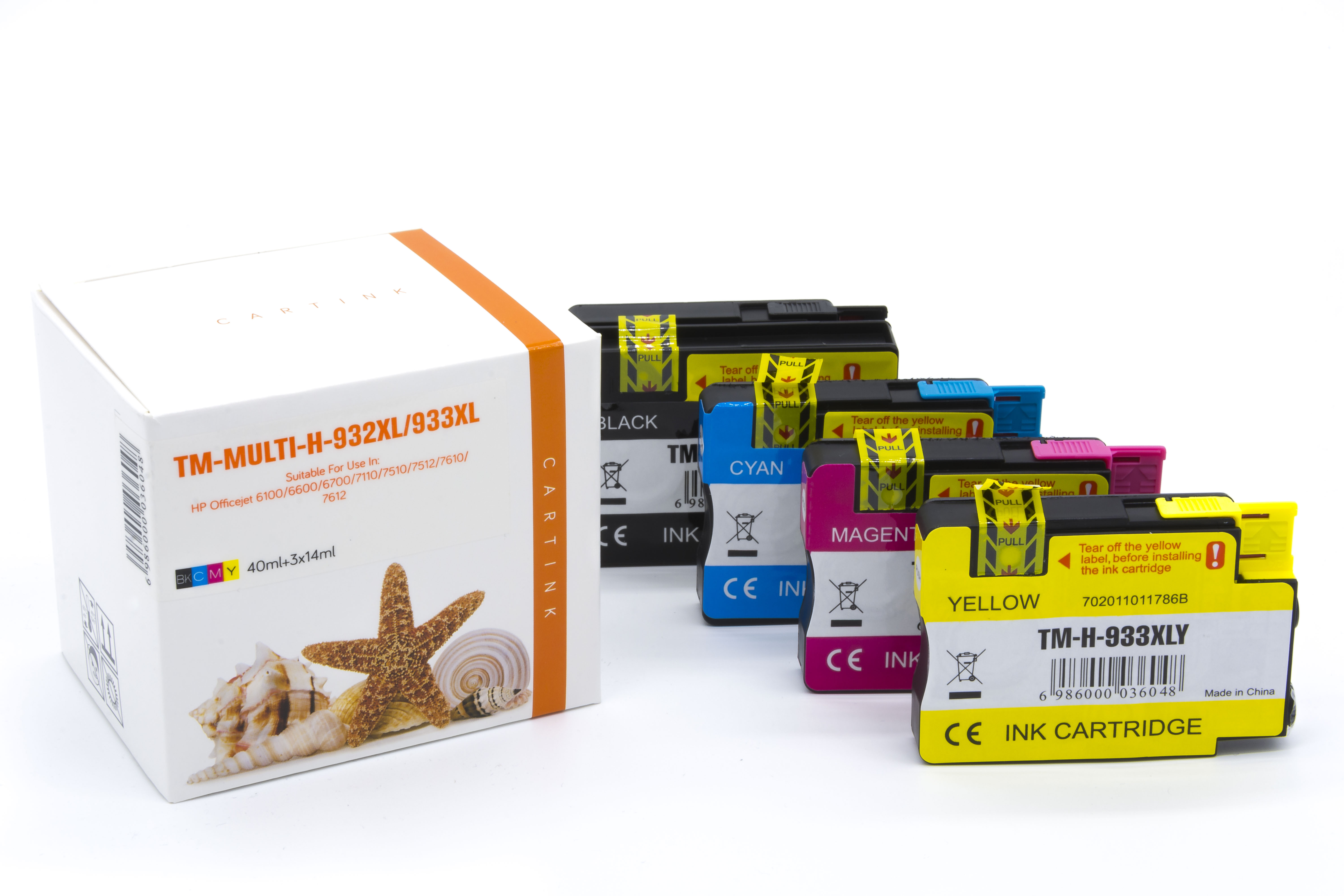 Alternativ Tinte für HP / CN053AE / BK40ml / C,M,Y14ml