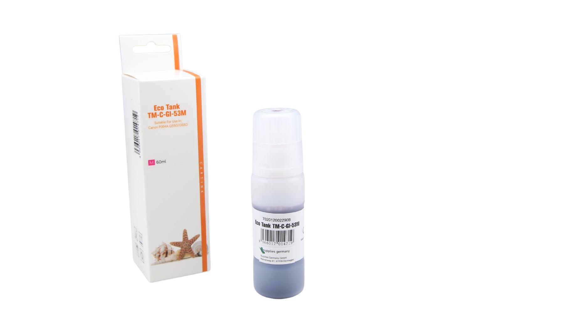 Alternativ GI53M Eco Tank Nachfüllflasche Magenta für Canon / 4681C001 / 60ml
