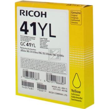 405768 // GC41YL / gelb / original RICOH Tinte Sonstige / 405768 / 600 S. / 41.00 ml