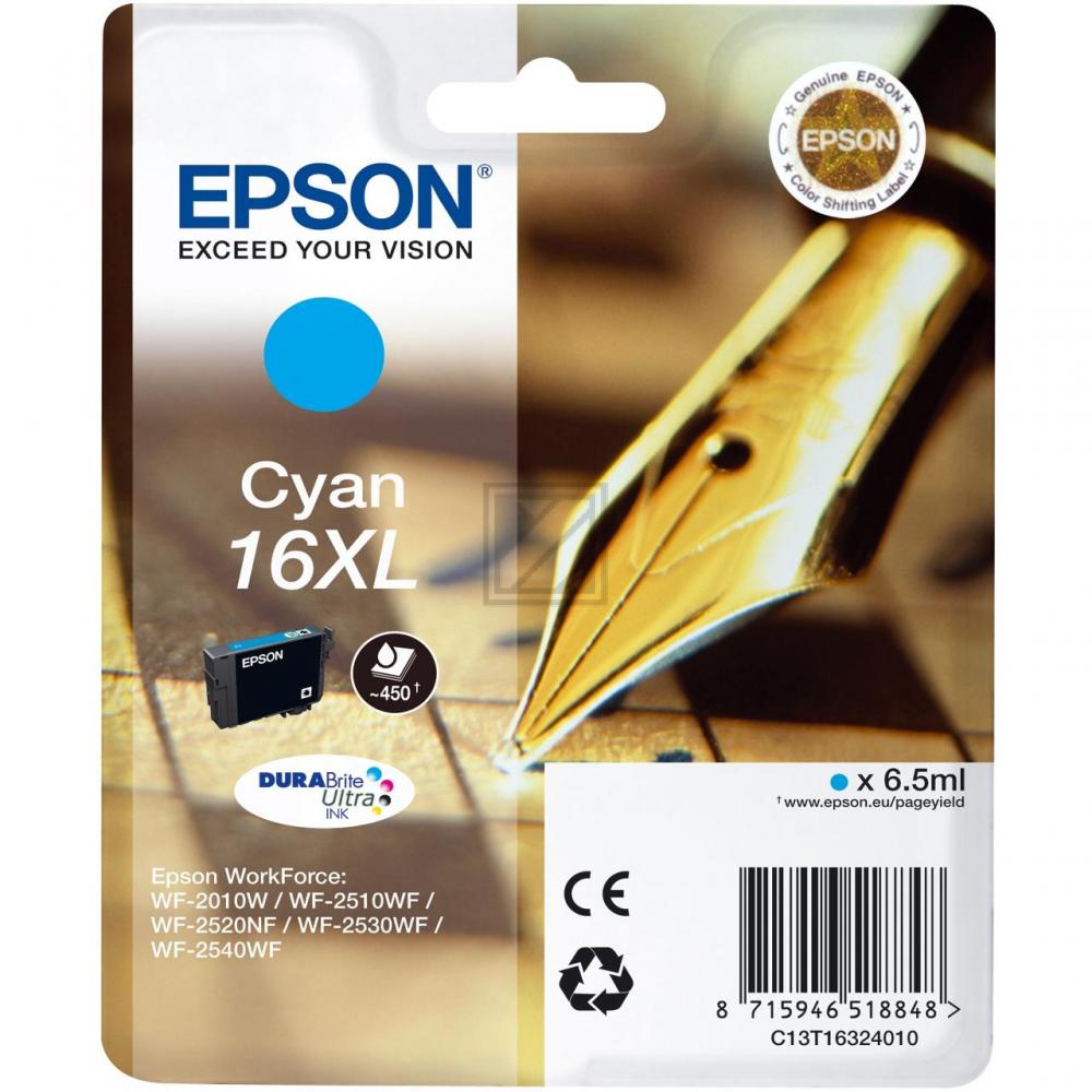 C13T1632401 // 16XL / cyan / original EPSON Tintenpatrone cyan / C13T16324012 / 450 S. / 6.50 ml