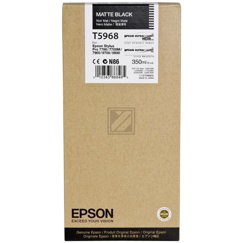 C13T596800 // T5968 / schwarz / original EPSON Tintenpatrone schwarz matt / C13T596800 / 350.00 ml