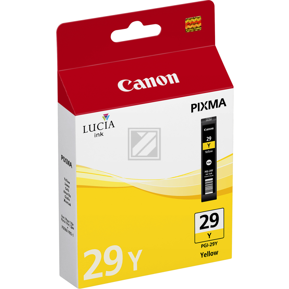 4875B001 // PGI29Y / gelb / original CANON Tintenpatrone gelb / 4875B001 / 1420 S. / 36.00 ml