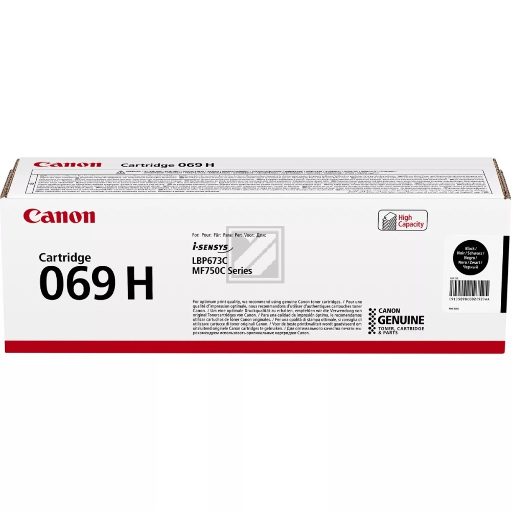 5098C002 // 069H / schwarz / original CANON Toner schwarz / 5098C002 / 7600 S.