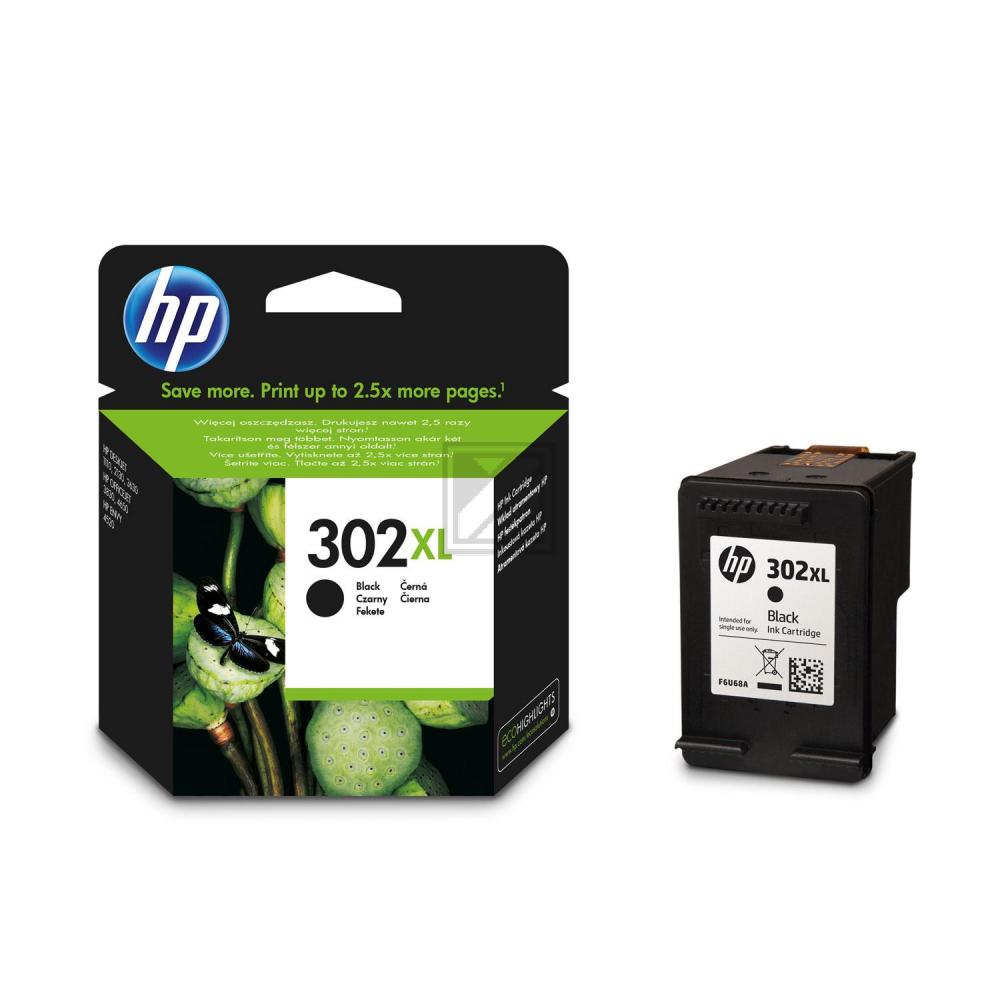 F6U68AE301 // 302XL / schwarz / original HP Druckkopfpatrone schwarz / F6U68AE301 / 430 S. / 8.50 ml