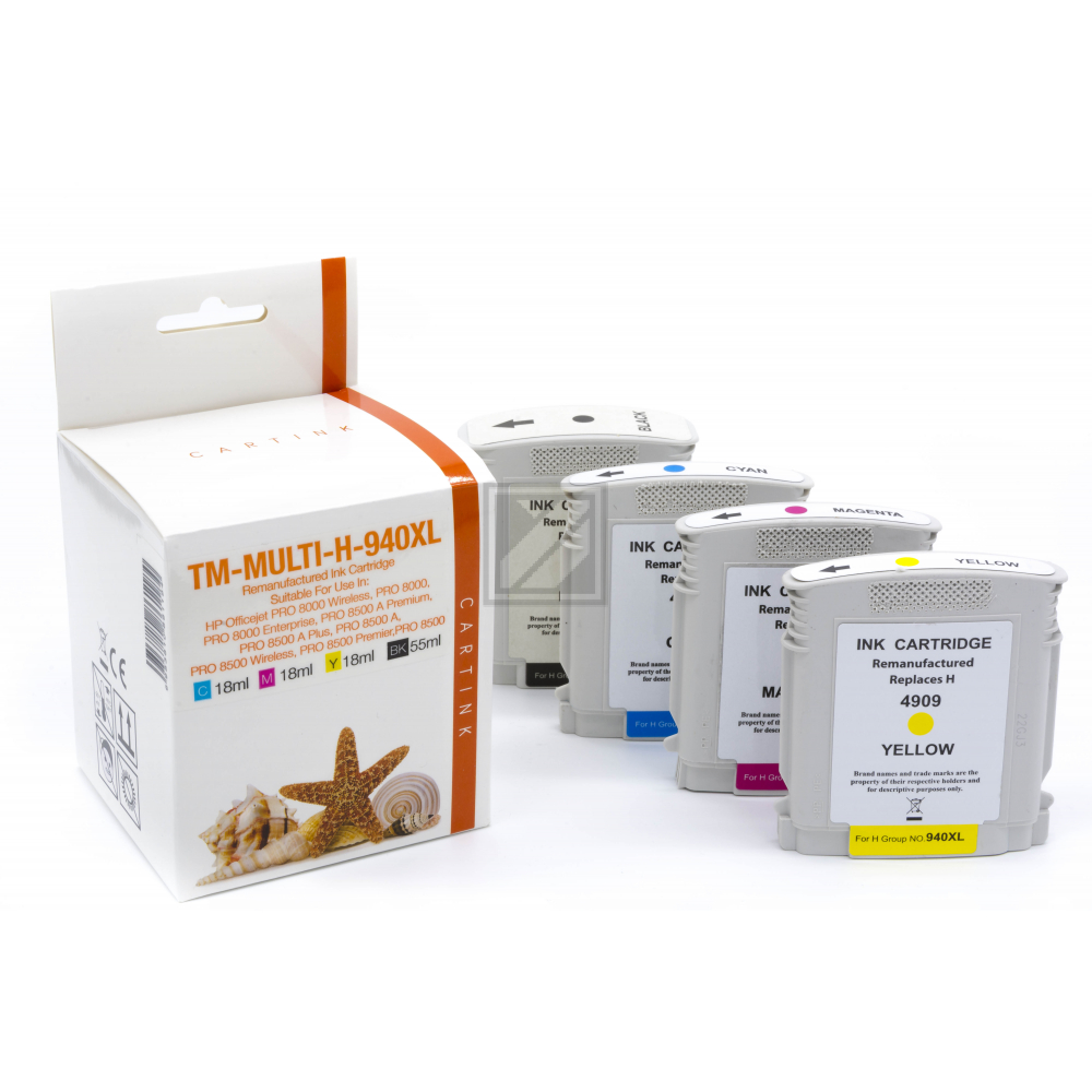 Alternativ Tinte für HP / BK55ml / C,M,Y18ml