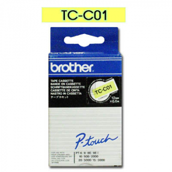 TCC01 / schwarz gelb / original BROTHER PTouch Farbband / TCC01