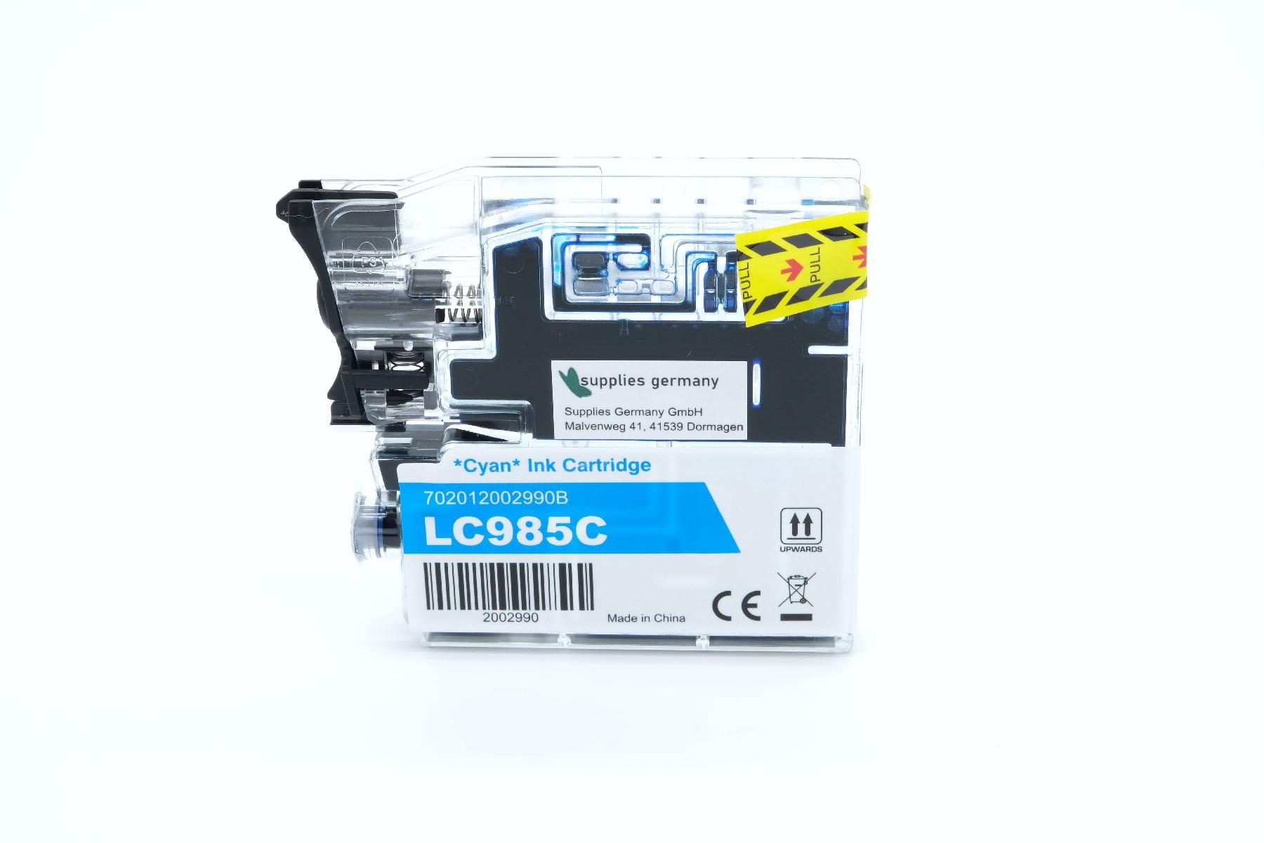 Alternativ Tinte Cyan für Brother / LC985C / 19ml