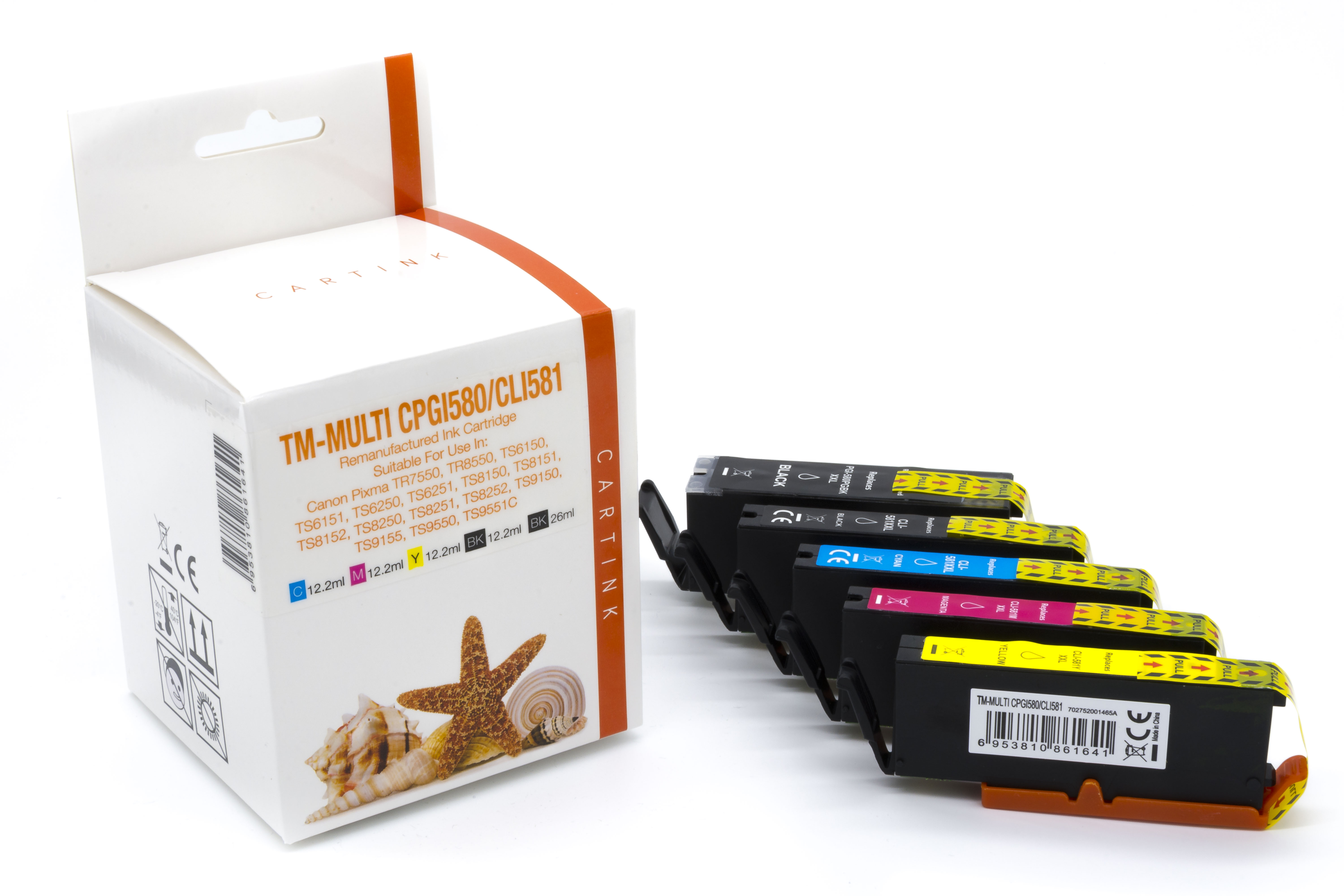 Alternativ Tinte für Canon / BKCMYK  1 x 26 ml  4 x 12,2 ml