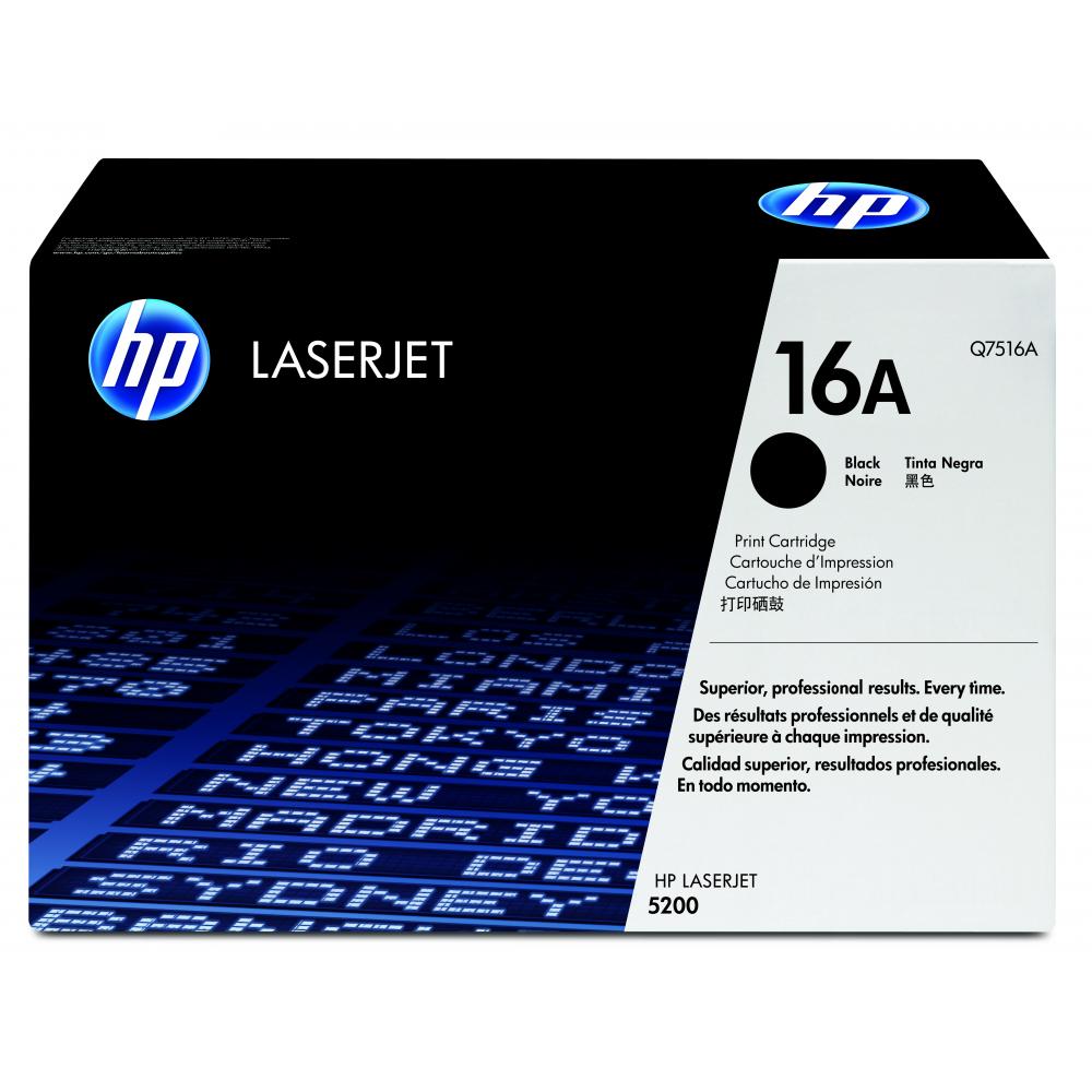 Q7516A // Black // original // Toner f. HP Lj5200 / Q7516A / 12.000 Seiten