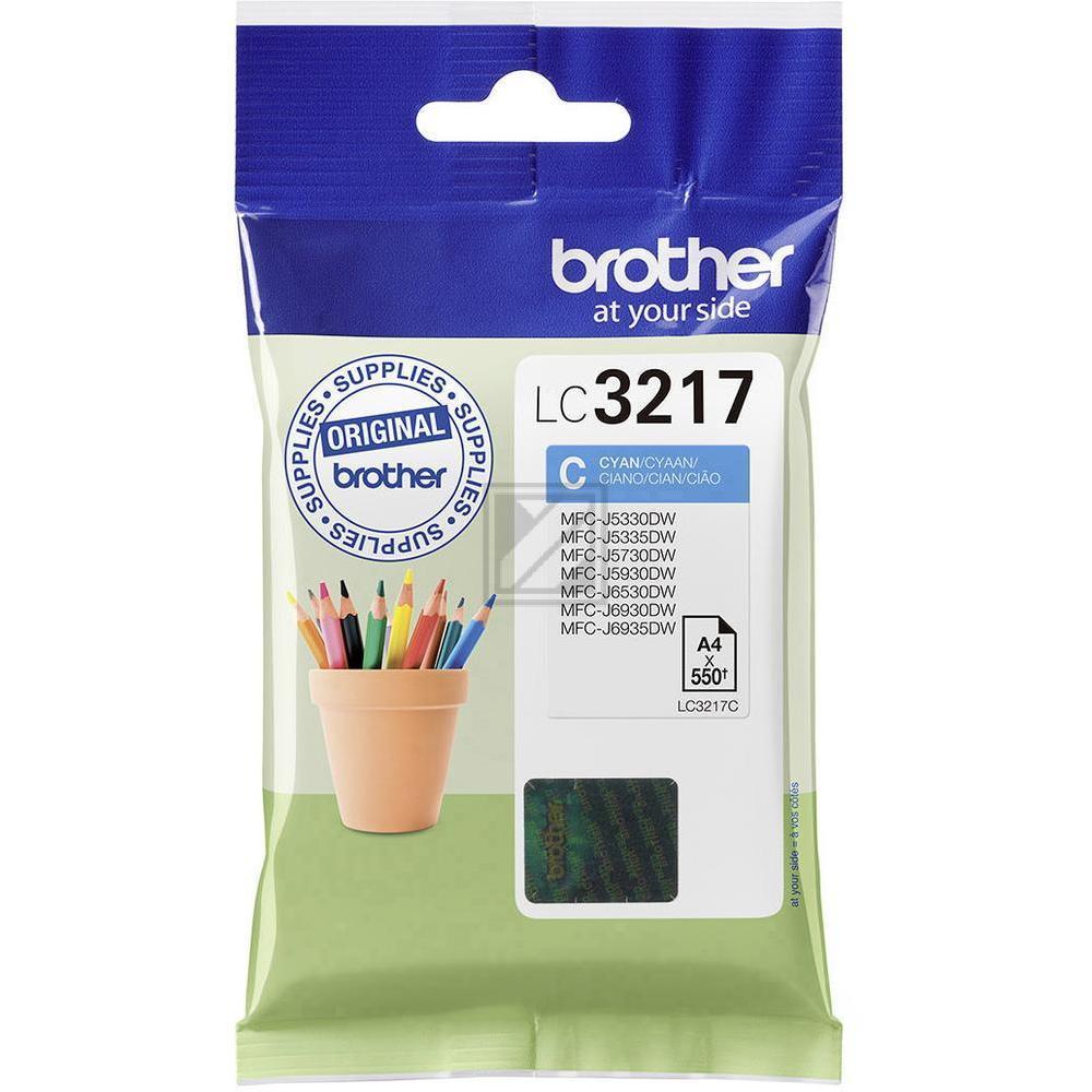 LC3217C / cyan / original BROTHER Tintenpatrone cyan / LC3217C / 550 S. / 9.00 ml