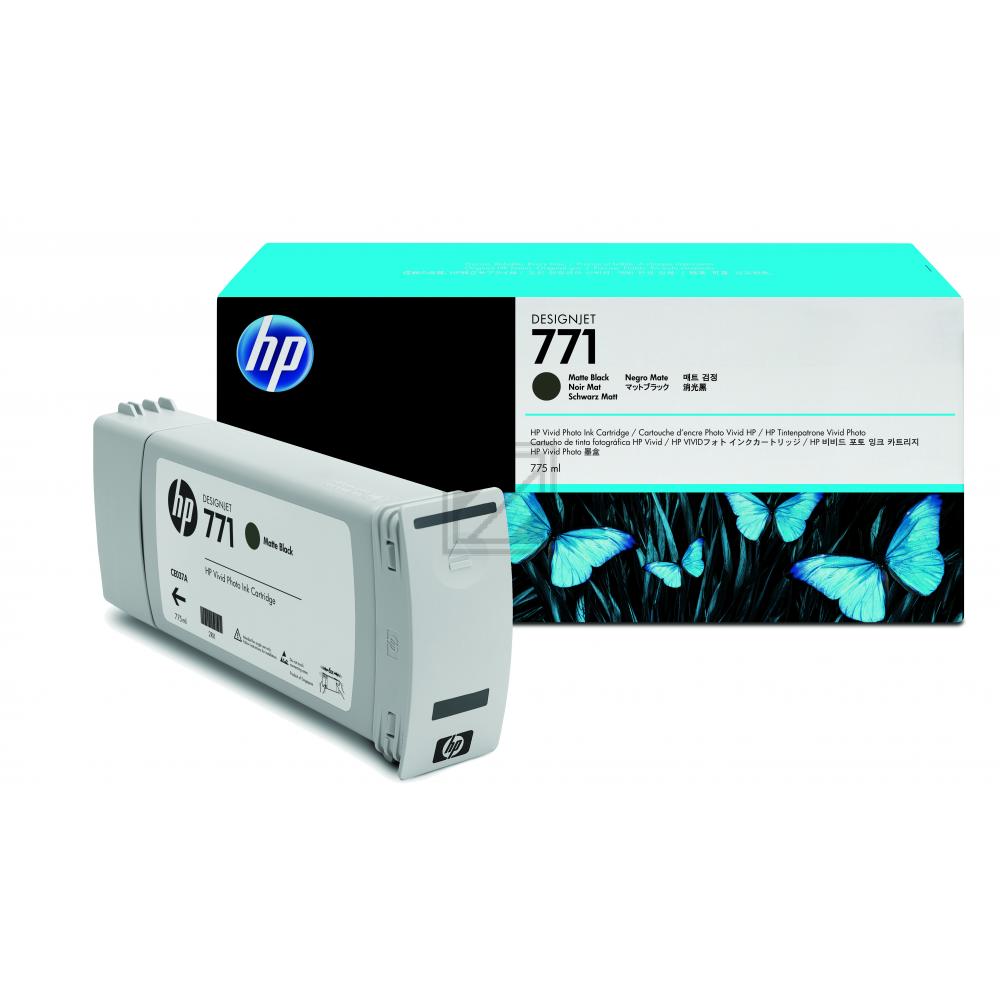 B6Y07A // 771C / schwarz / original HP Tintenpatrone schwarz matt / B6Y07A / 775.00 ml