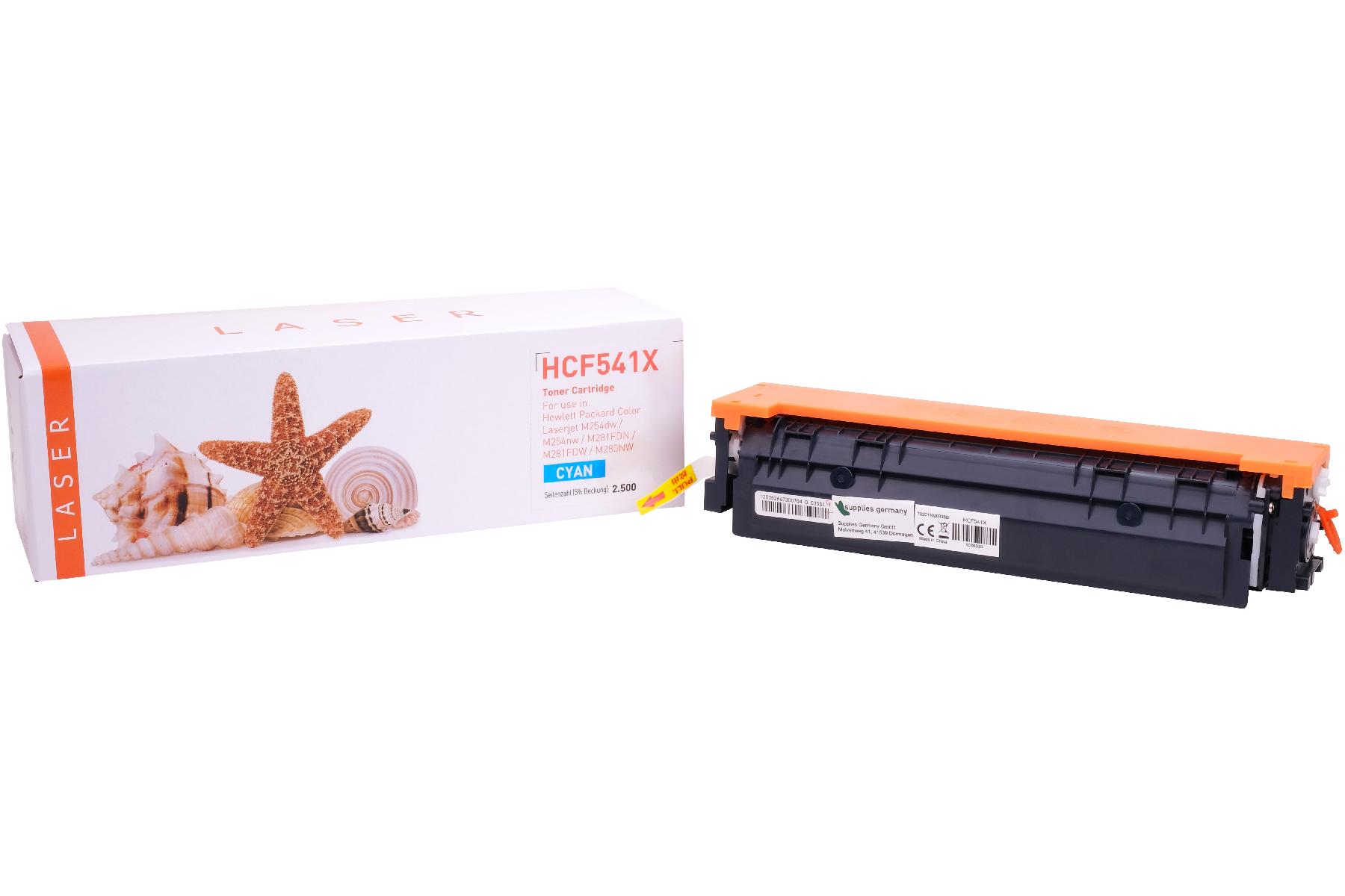 Alternativ Toner Cyan für HP / CF541X / 2.500 Seiten