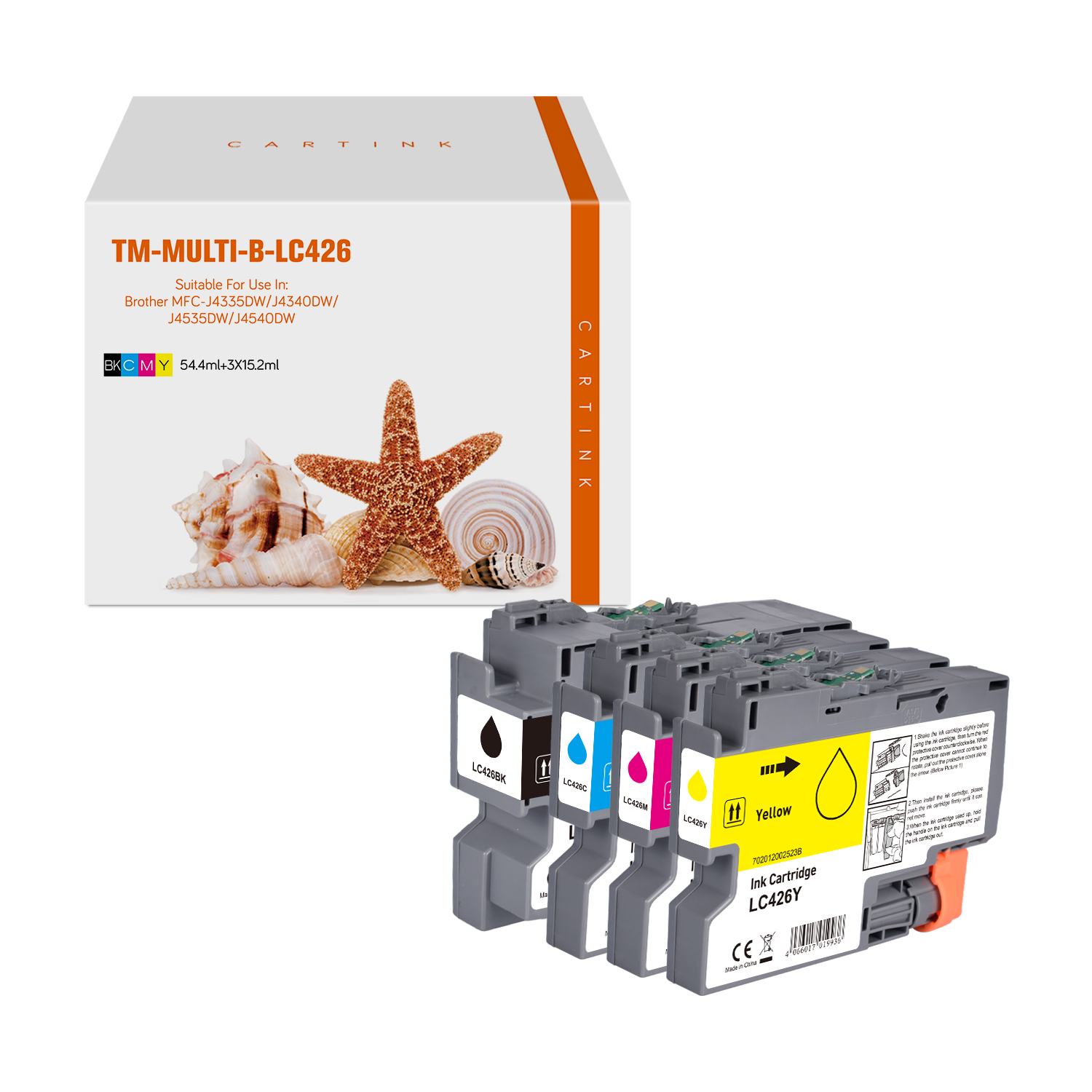 Alternativ (Pigment) Tinte für Brother  / LC426VAL / BK55ml / C,M,Y16ml