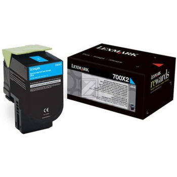 70C0X20 // 700X2 / cyan / original LEXMARK Toner cyan / 70C0X20 / 4000 S.