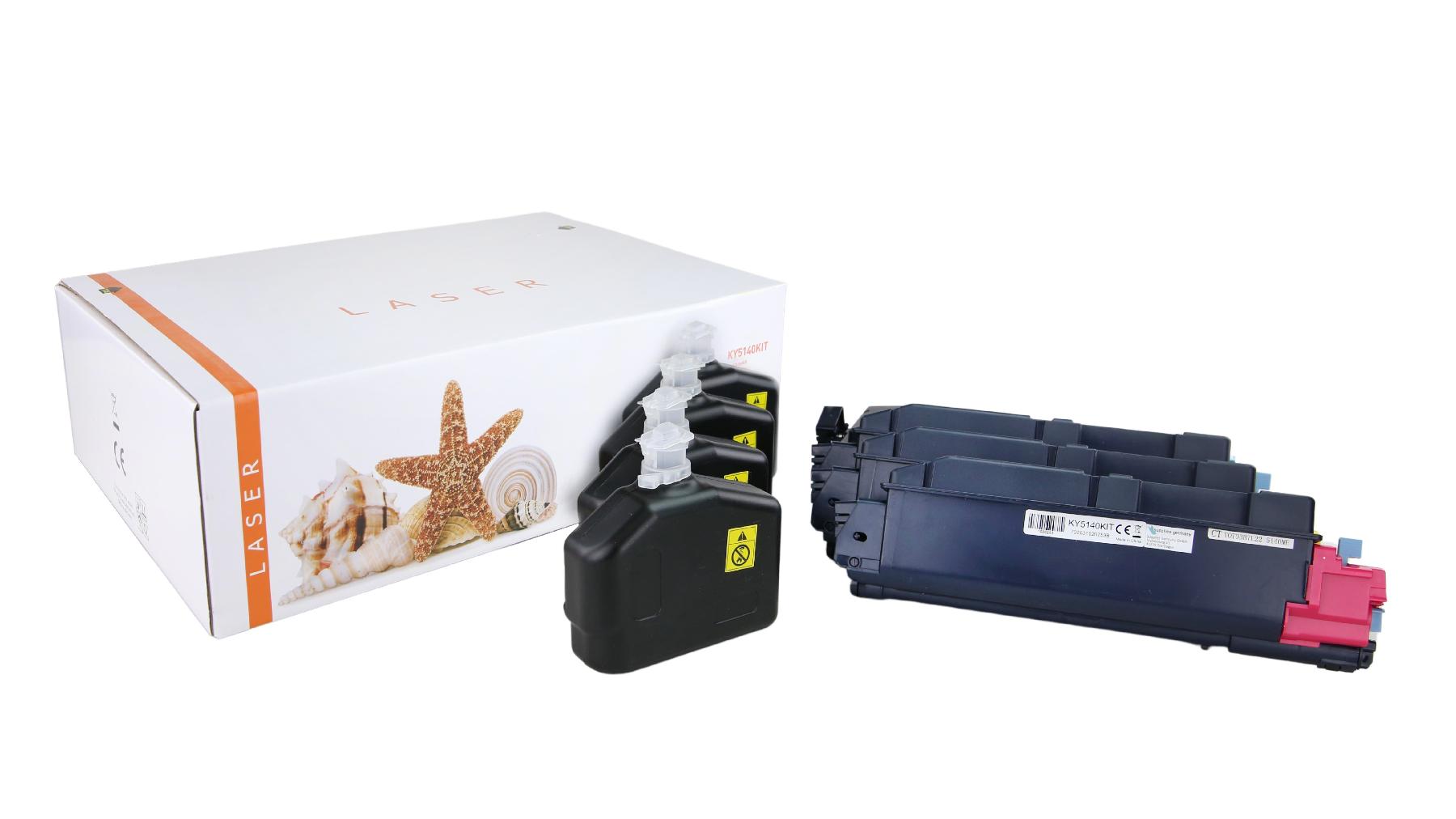 Alternativ Toner Rainbowkit für Kyoce / TK5140 / BK7.000 / CMY5.000 Seiten