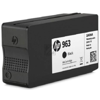 3JA26AE // 963 / schwarz / original HP Tintenpatrone schwarz / 3JA26AE / 1000 S. / 24.09 ml