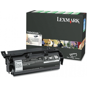 T654X04E / schwarz / original LEXMARK Toner schwarz / T654X04E / 36000 S.