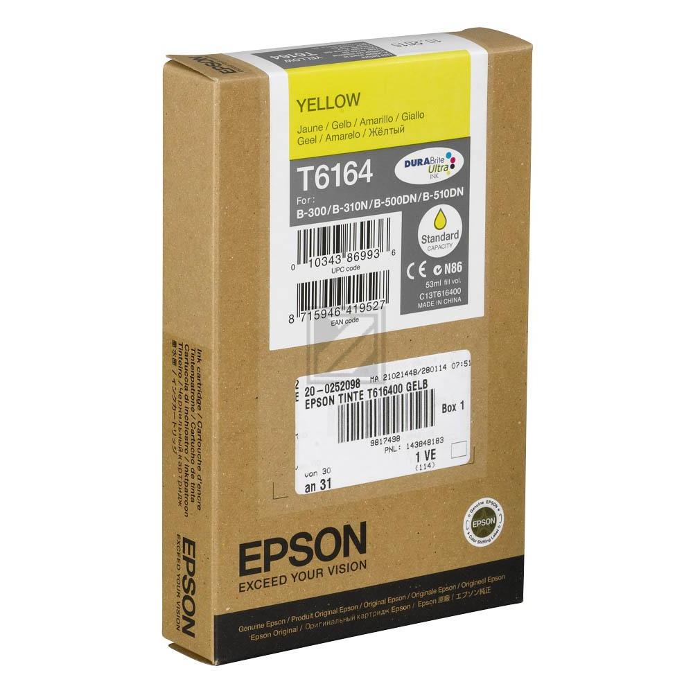C13T616400 // T6164 / gelb / original EPSON Tintenpatrone gelb / C13T616400 / 3500 S. / 53.00 ml