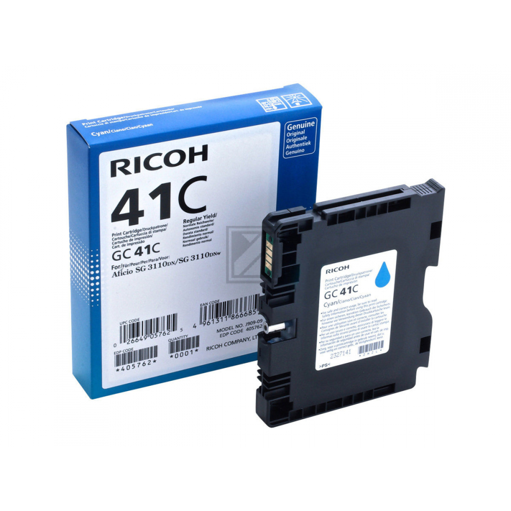 405762 // GC41C / cyan / original RICOH Tinte Sonstige / 405762 / 2200 S.