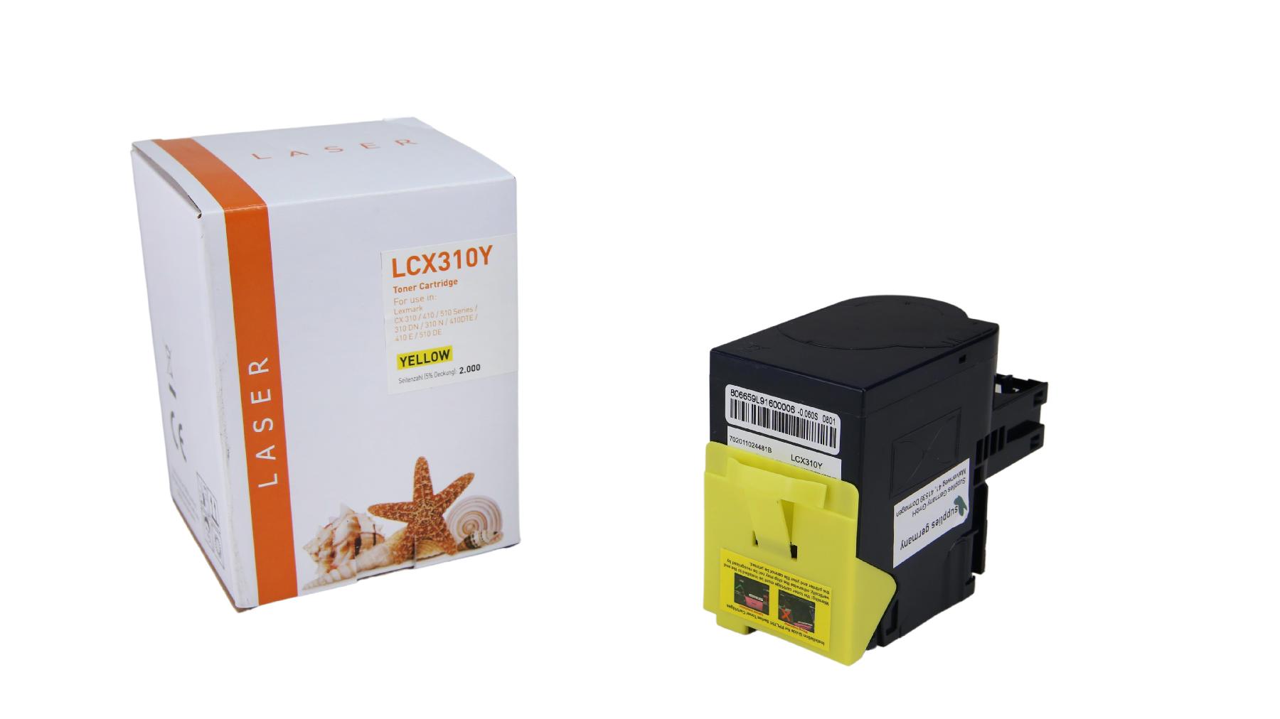 Alternativ Toner Yellow für Lexmark / 80C2SYO / 2.000 Seiten