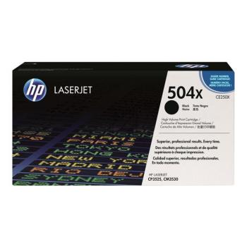CE250X // 504X / schwarz / original HP Toner schwarz / CE250X / 10500 S.