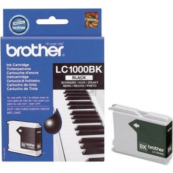 LC1000BK / schwarz / original BROTHER Tintenpatrone schwarz / LC1000BK / 500 S. / 18.60 ml