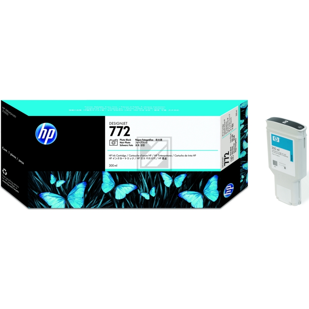 CN633A // 772 / schwarz / original HP Tintenpatrone schwarz hell / CN633A / 300.00 ml