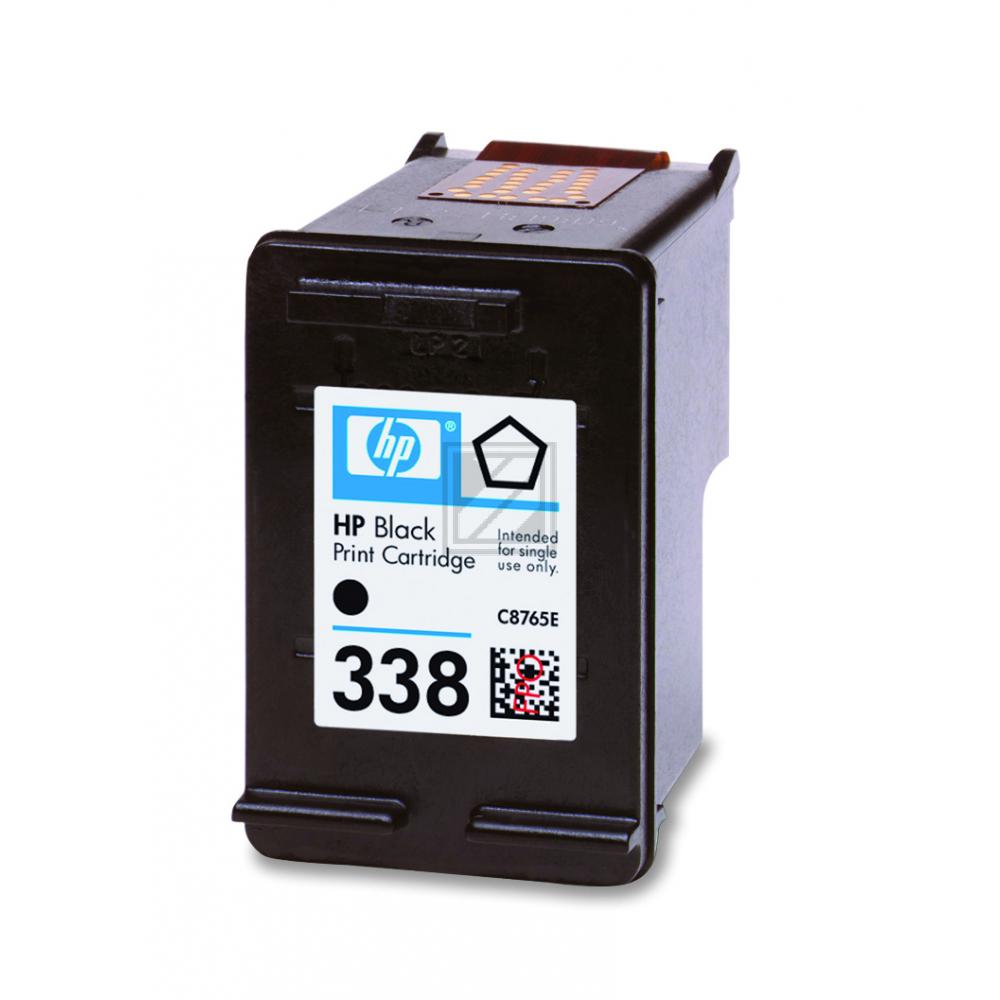 C8765EE // 338 / schwarz / original HP Druckkopfpatrone schwarz / C8765EE / 480 S. / 11.00 ml