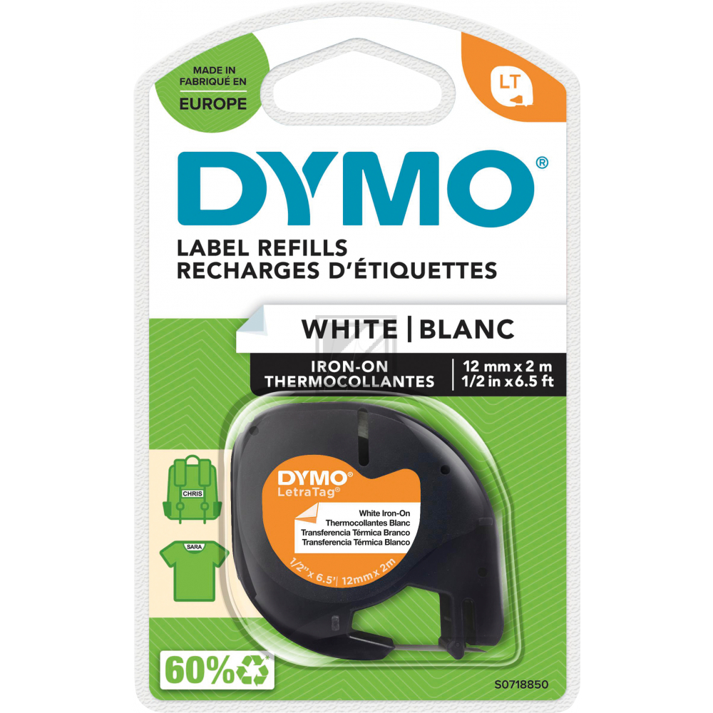 S0718850 DYMO 12mm SCHWARZWEISS / S0718850