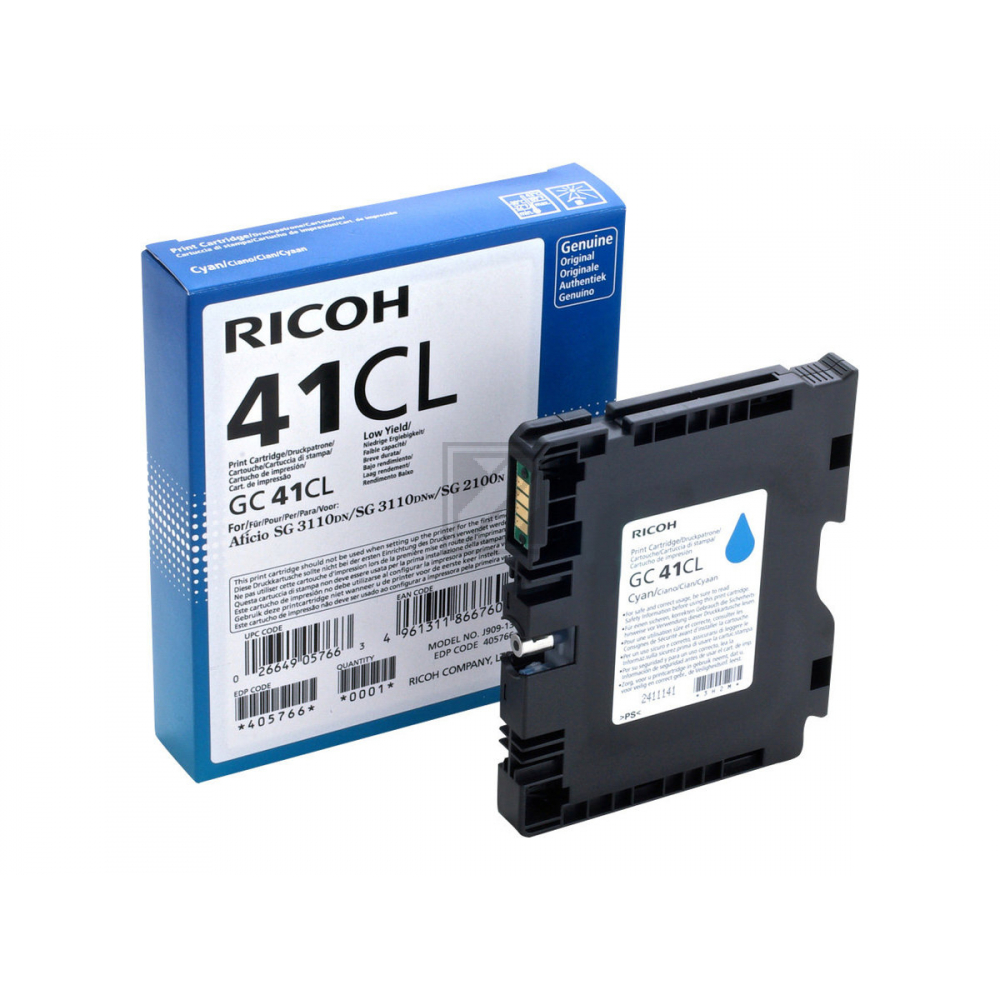 405766 // GC41CL / cyan / original RICOH Tinte Sonstige / 405766 / 600 S.