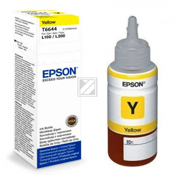 C13T66444A // T6644 / gelb / original EPSON Tintenflasche gelb / C13T66444A / 6500 S. / 70.00 ml