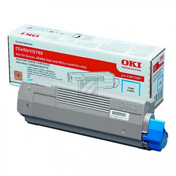 43872307 / cyan / original OKI Toner cyan / 43872307 / 2000 S.